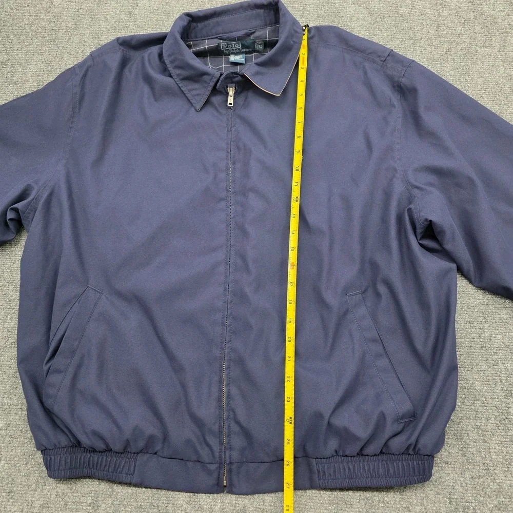 Vintage Polo Ralph Lauren Harrington Biswing Jacket Mens XL Navy Blue Lined Y2K
